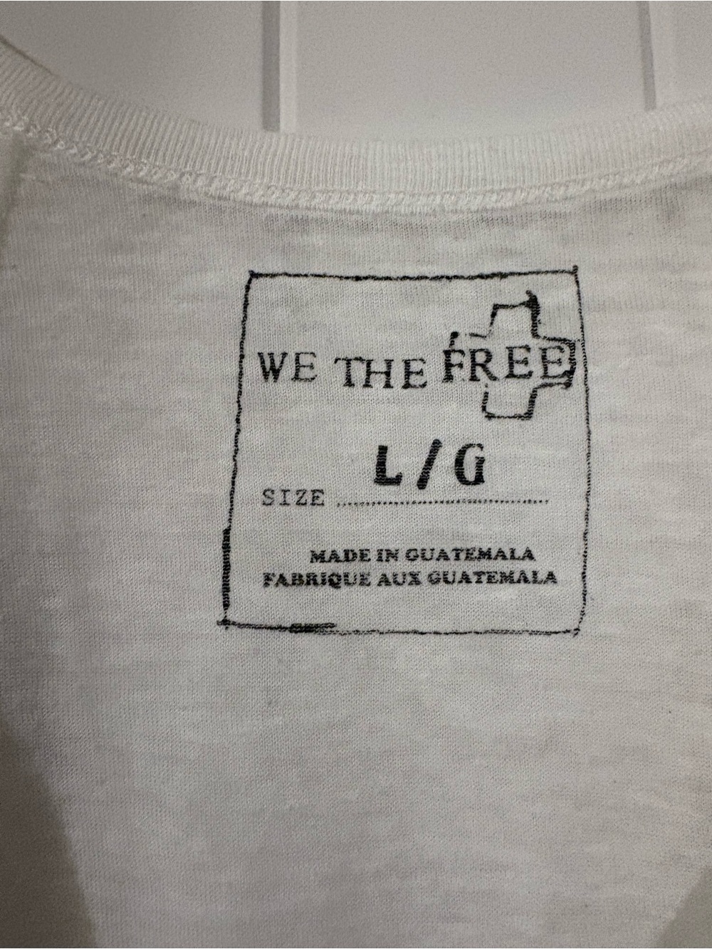 We The Free Ivory Deep V-Neck Short Sleeve Tee - Picture 4 of 4